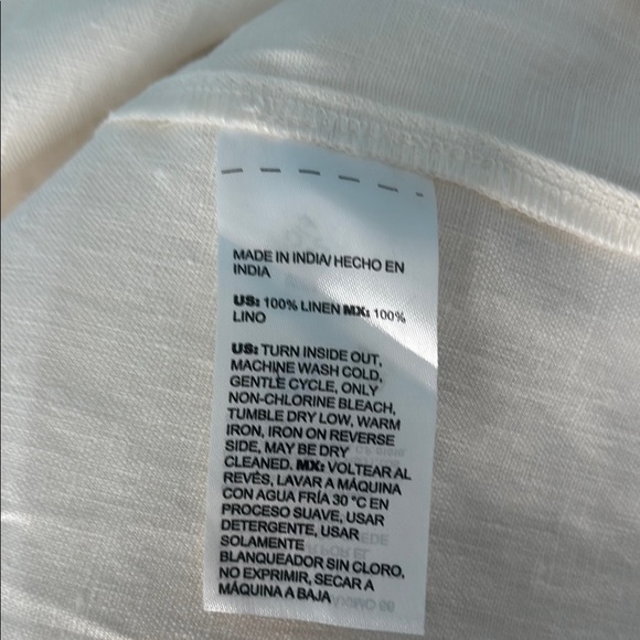 Chico's Ivory Tiered Dress with Beaded Neckline - Picture 4 of 13